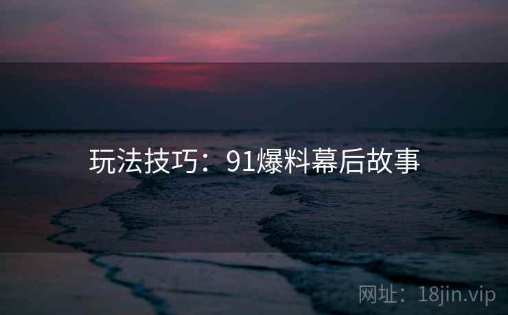 玩法技巧：91爆料幕后故事