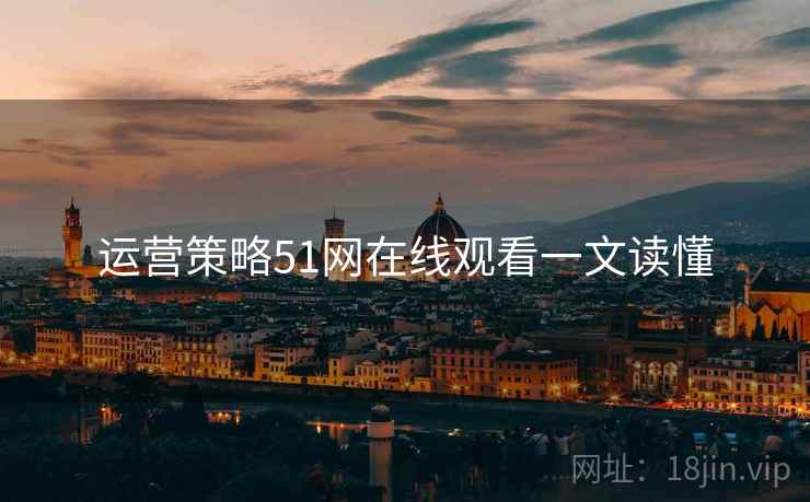 运营策略51网在线观看一文读懂