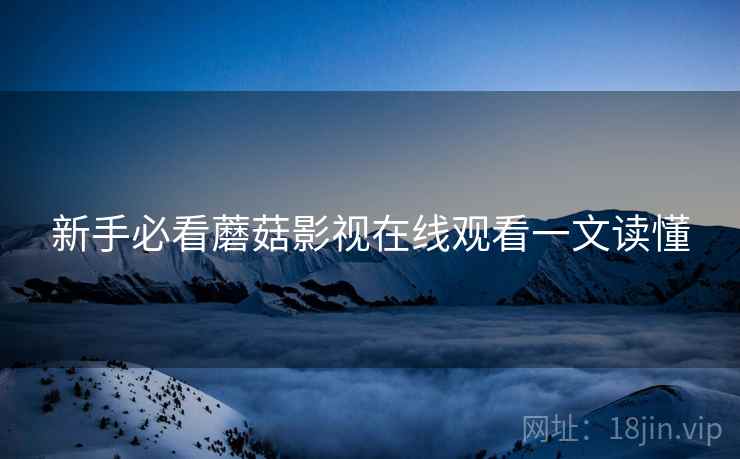 新手必看蘑菇影视在线观看一文读懂